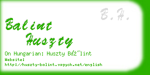 balint huszty business card